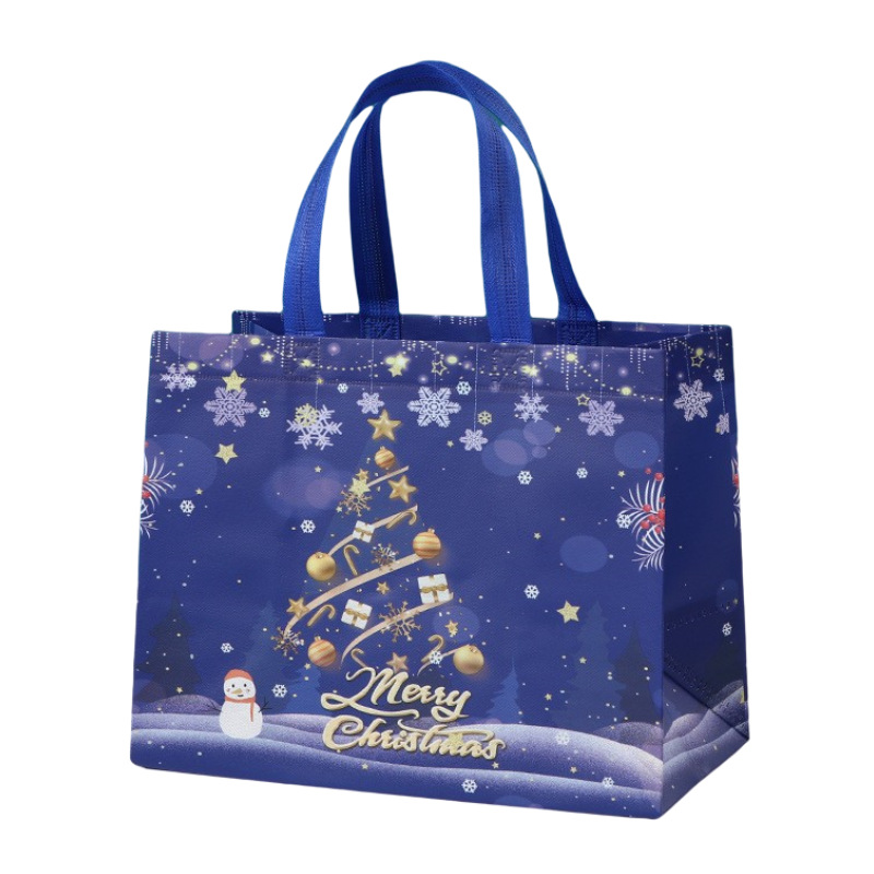 Bolso no tejido de Navidad bolso de mano logotipo personalizado gran película de dibujos animados transfronterizos alta sensación bolsa de embalaje de regalo