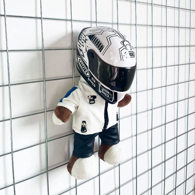 Motosiklet dəbilqələri | Machine Repair Motorcycle Tail - height-28cm-milky-white-white-bear-shoei-white-ant-upgraded-tail-fin