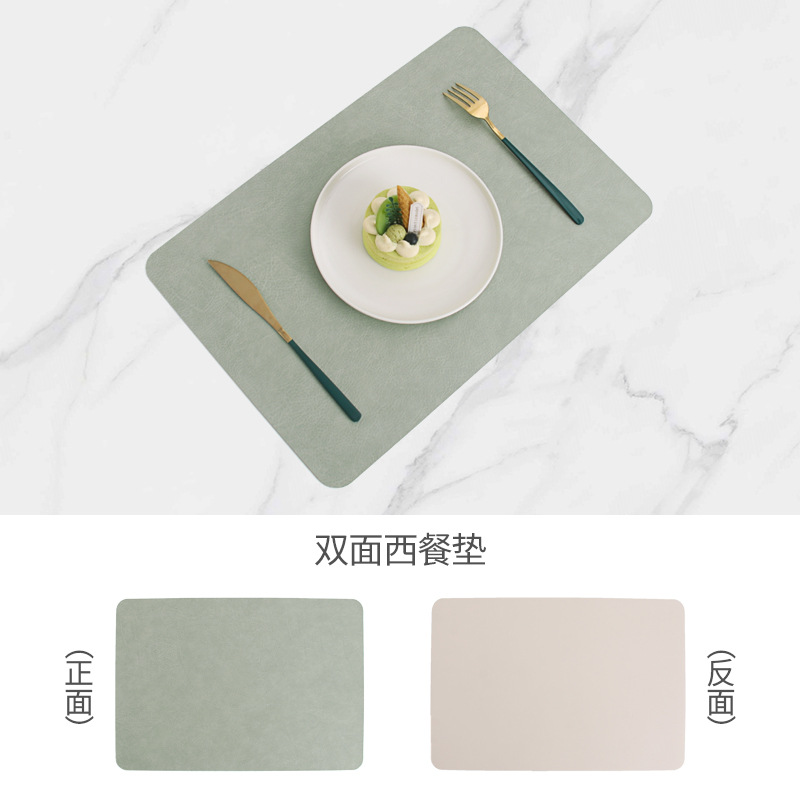 Spot mantel de cuero de pvc impermeable de doble capa patrón de cuero cuadrado mantel occidental mantel aislante de hotel mantel de mesa hogar