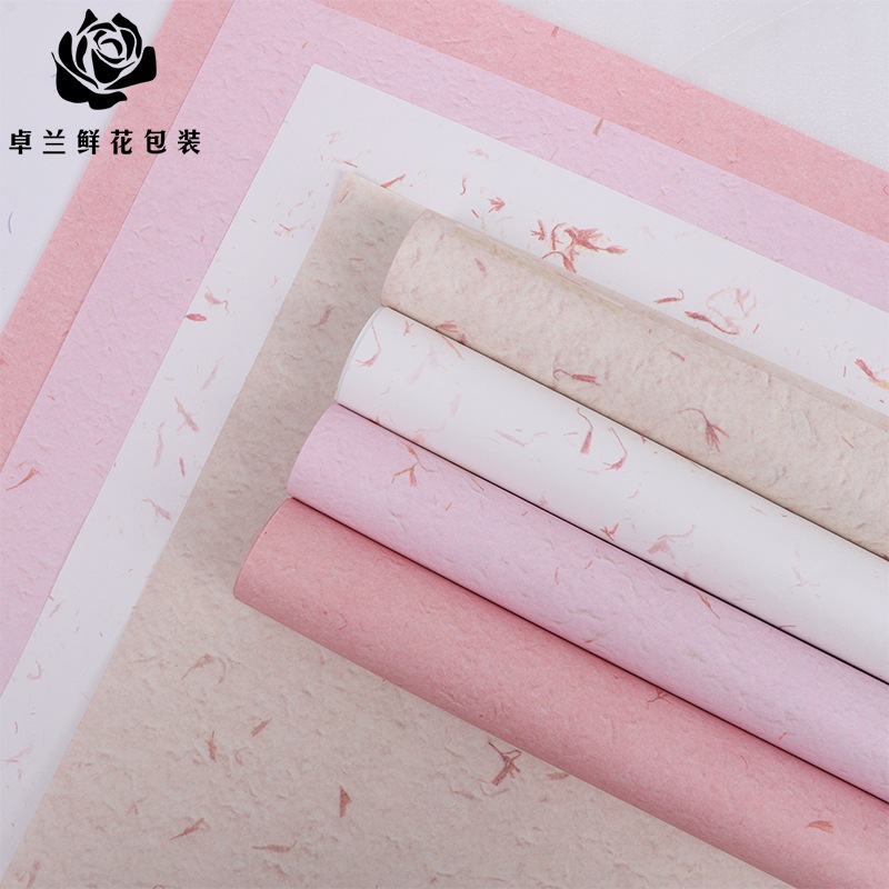 花瓣东巴牛皮纸花束包装纸加厚110g包花纸花店花艺手工diy资材