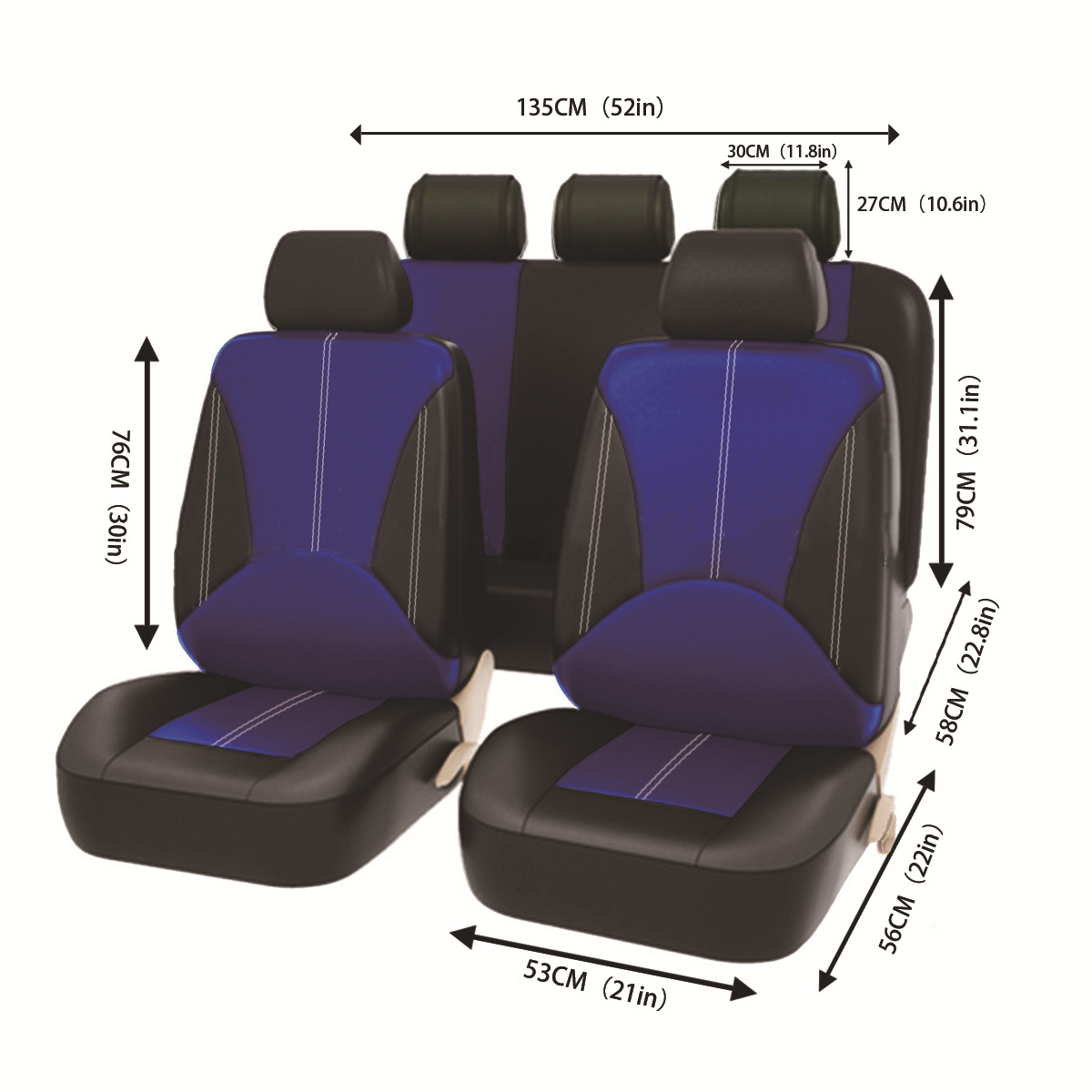 Foreign trade PU leather car seat covers for 5-seater vehicles, universal style, stain-resistant artificial leather car seat cushions wholesale