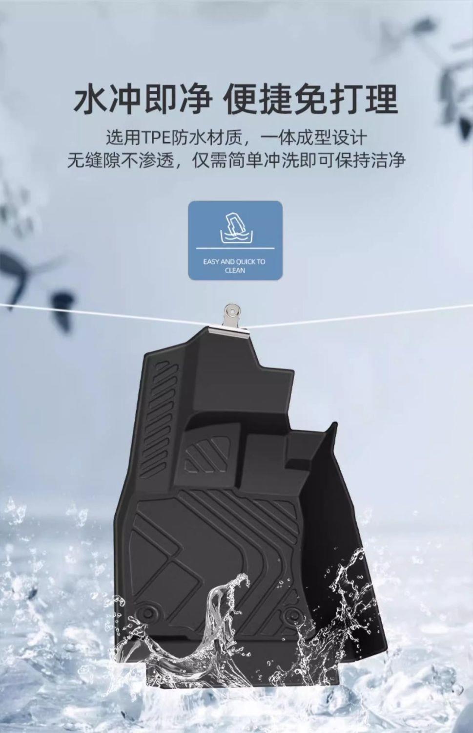 Suitable for Nissan Tiida TPE car floor mats, upgraded with 3D particles, non-slip, full coverage, waterproof, wear-resistant, eco-friendly, odorless