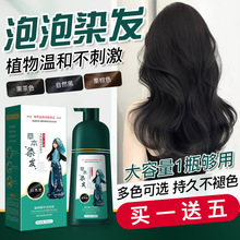 小红书推荐泡泡染植物草本不伤发盖白发染发剂家用不沾头皮染发膏