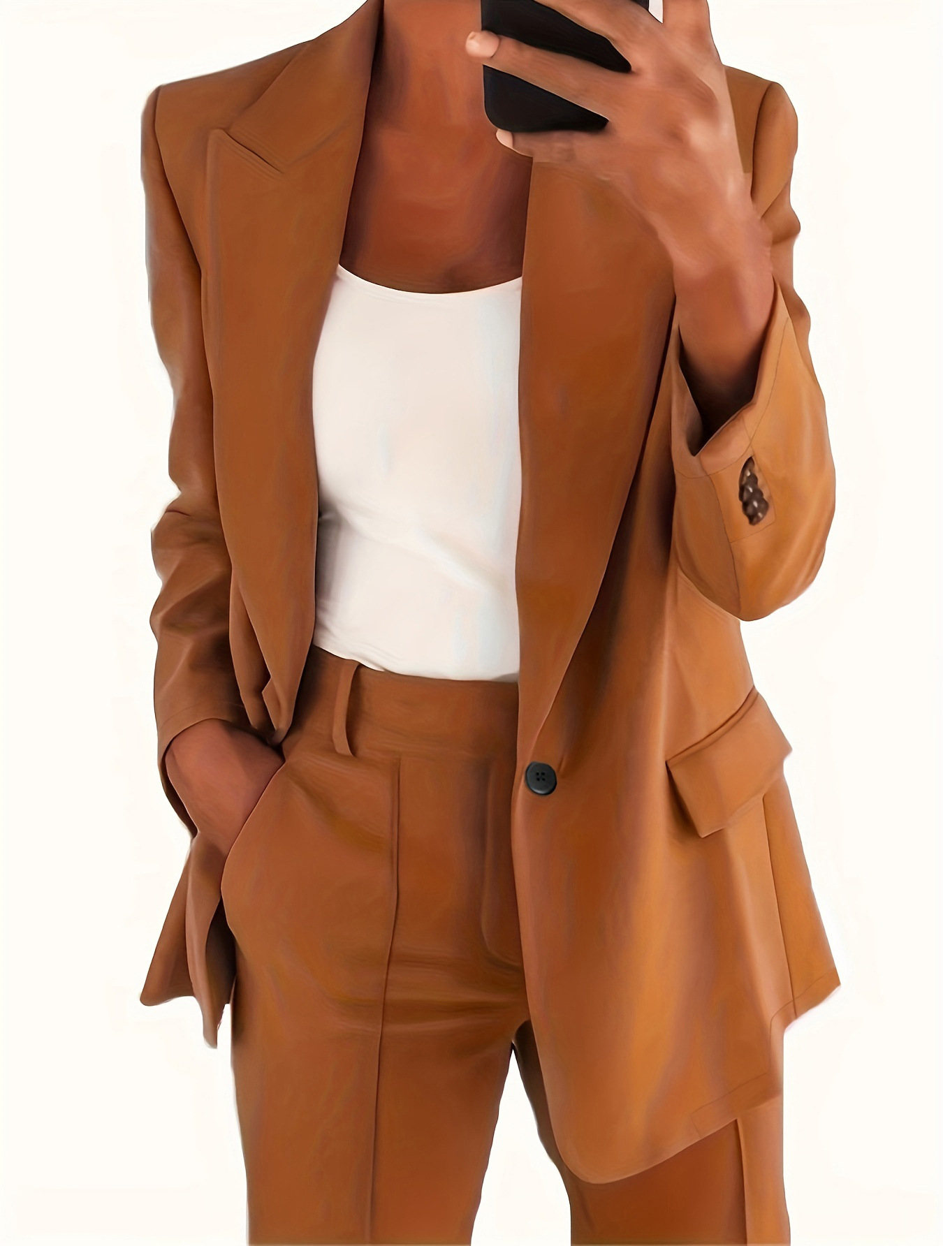 2024 Cross-Border Spring & Fall New European and American Fashion Lapel Slim Cardigan Elegant Suit Jacket Pants Suit for Women 2024 Cross-Border Spring & Fall New European and American Fashion Lapel Slim Cardigan Elegant Suit Jacket Pants Suit for Women