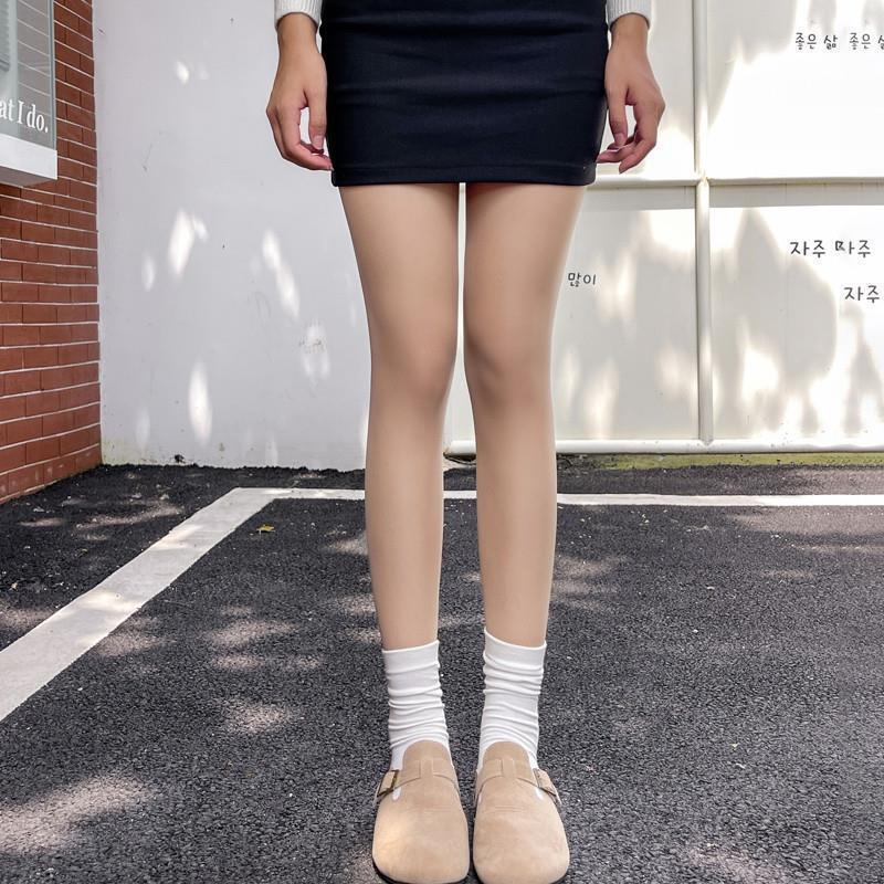 心脏地震光腿神器女加绒秋冬裸感肉色打底裤黑丝袜假透肉连裤袜春|undefined