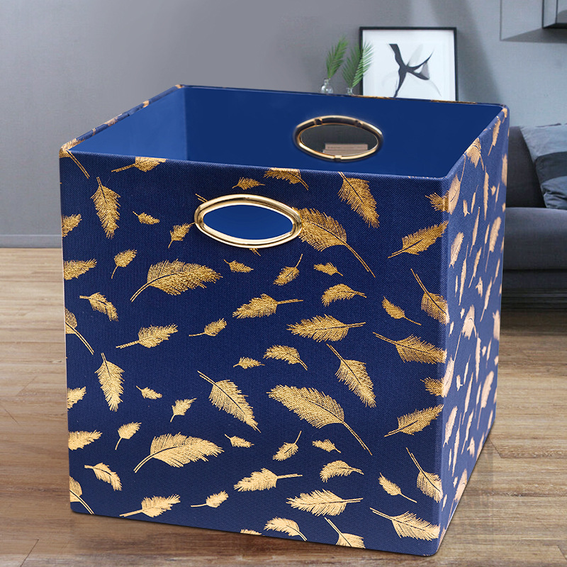 卡通儿童玩具收纳棉麻布艺收纳箱大号装衣物玩具整理箱储物箱子