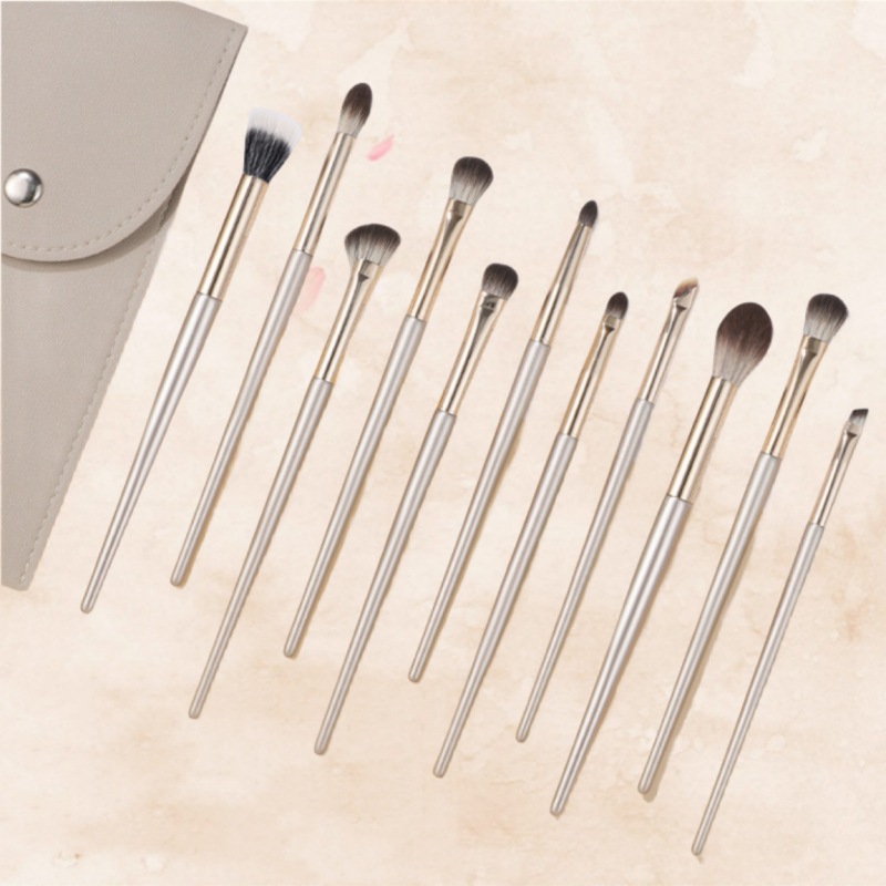 Juego de 15 cepillos para sombras de ojos, un juego completo de cepillos para ojos, cepillos para puntos, cepillos para rubor y labios, cepillos para hoz, sombras de ojos, cepillos para sombras de nariz, todos