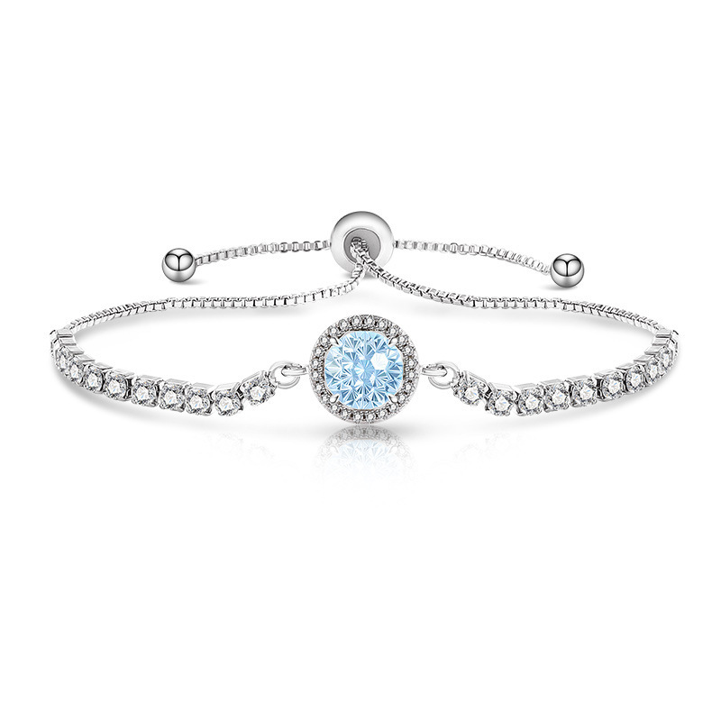 Fireworks Cut Bracelet With Padparadscha And High Carbon Diamond_voghion.com
