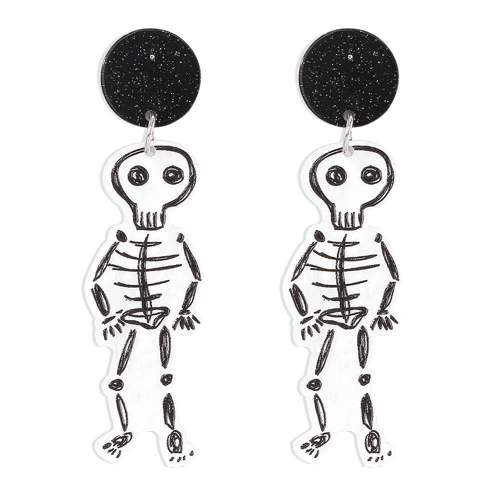 Fashion Skeleton Halloween Skull Earrings