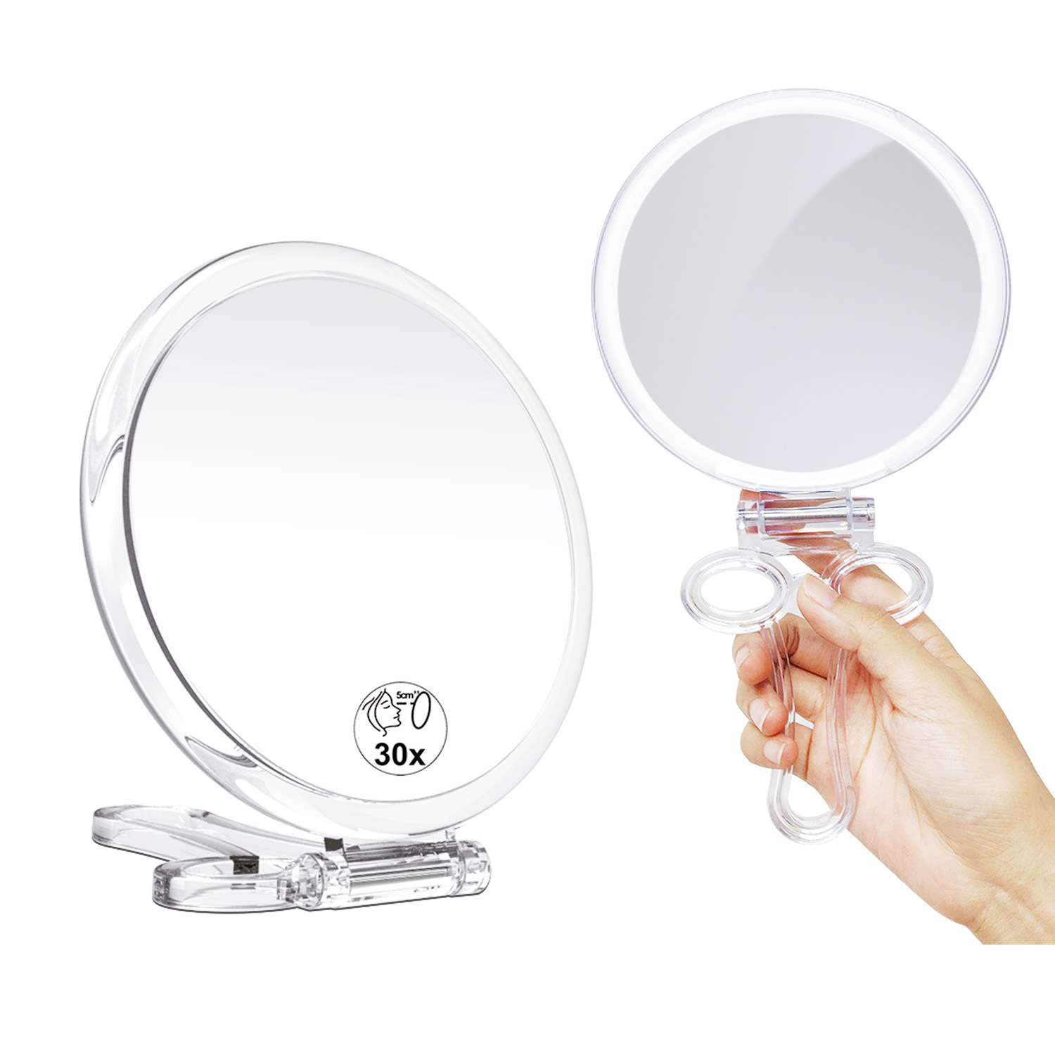Double-Sided Makeup Mirror Folding High-Definition Magnifying Desktop Mirror Student Dormitory Desktop Portable Makeup Mirror