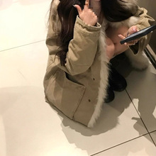 2025水洗立翻两用仿狐狸毛领皮草90白鸭绒派克服工装外套女秋冬