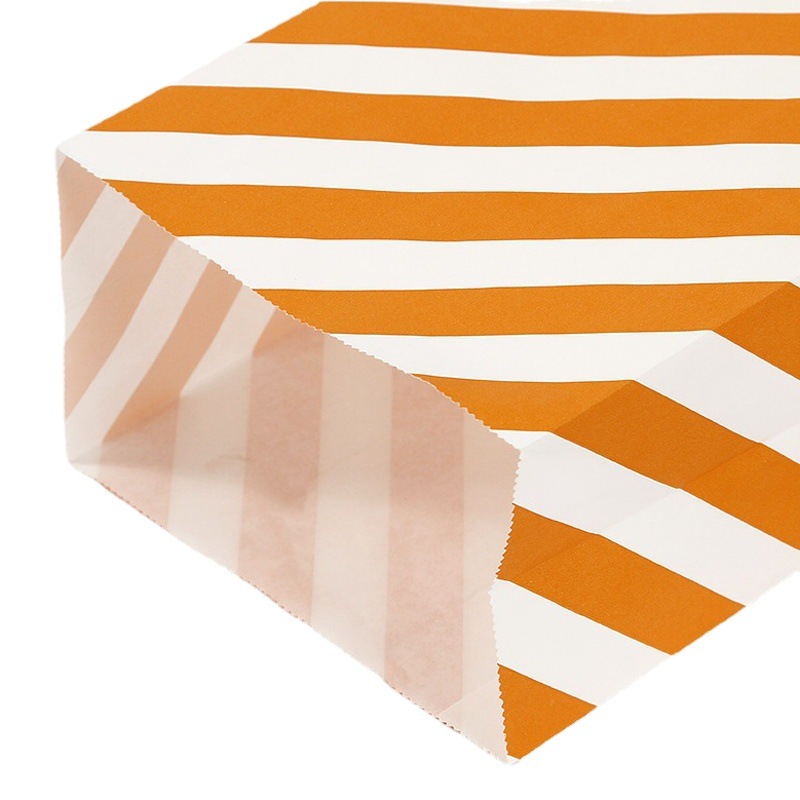 En stock Sarga de papel Kraft bolsa de papel de alimentos snack galleta embalaje bolsa de regalo caramelo nougat embalaje bolsa de papel
