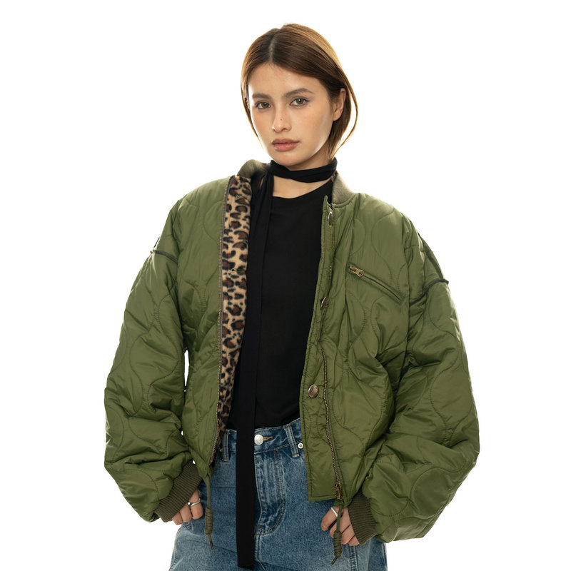 LOVO Autumn and Winter New Japanese Vintage Street Baseball Collar Quilted Cotton-padded Coat Loose Comfortable Warm Jacket Coat Women