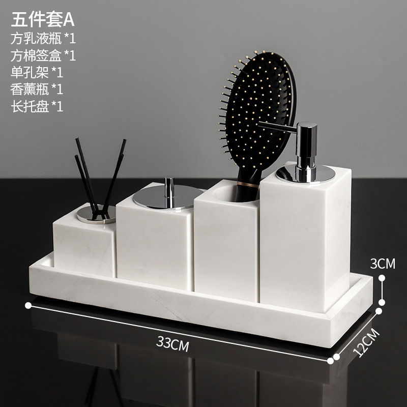 Juego de cinco piezas marrón jazz blanco A