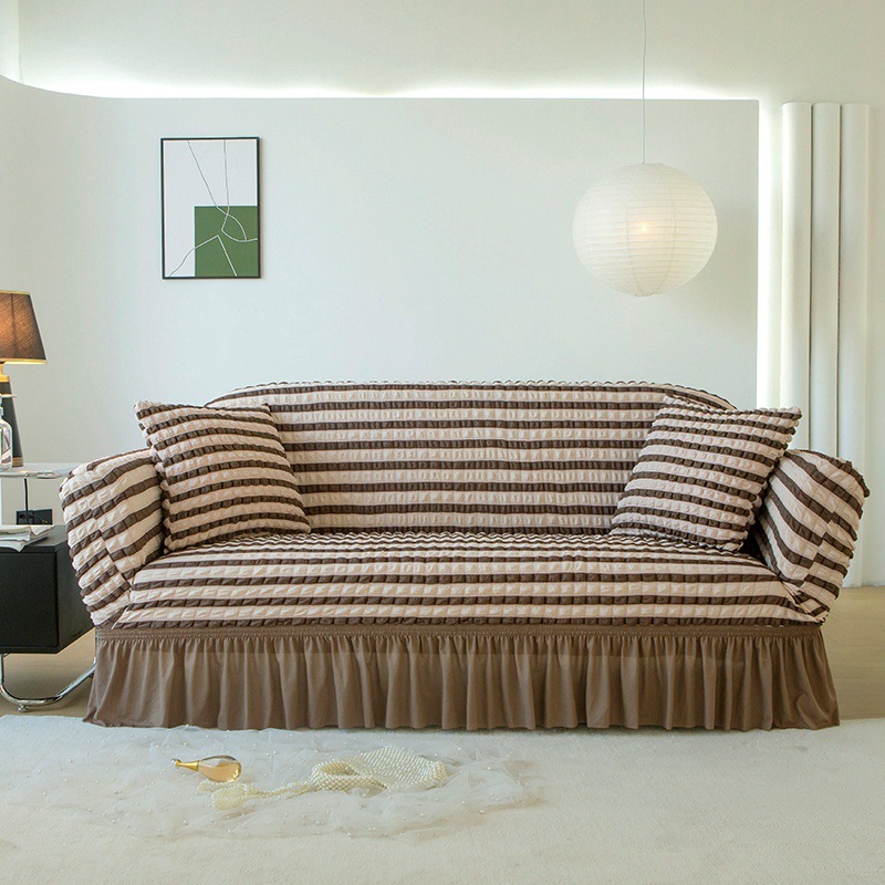 Nueva funda de sofá de lujo ligero, funda de sofá elástico grueso de gasa de espuma, funda universal todo incluido anti-agarre de gato, cuatro estaciones universales