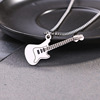 Small guitar, pendant, fashionable necklace, universal accessory, European style, new collection