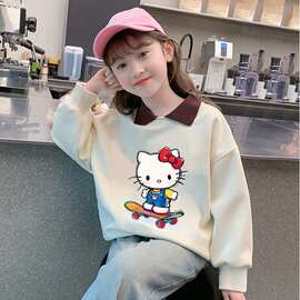 女童卫衣春秋款儿童秋装上衣中大童秋款衣服女孩洋气长袖