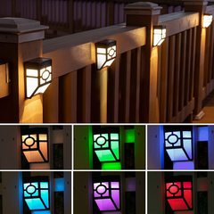 Cross-border solar retro wall lamp solar grid lamp outdoor rainproof lighting small wall lamp square grid wall lamp