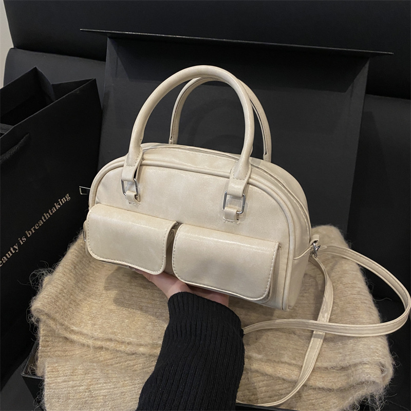 Damen Bowling Handtasche Im Boston Style Schultertasche_voghion.com