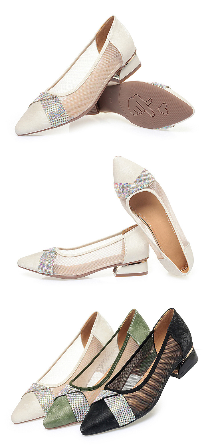 Sandal cao gót nữ đính đá lấp lánh phong cách Hàn Quốc — Màu be chi tiết 11