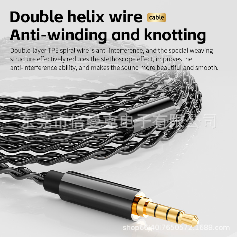 HIFI auriculares de juego de deportes electrónicos cableado en el oído plateado bobina de movimiento de fiebre auriculares enchufables y extraíbles de sonido
