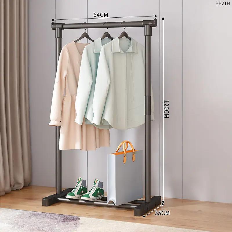 percha de ropa tipo piso para uso doméstico de alto grado colgar prendas de ropa rack varilla telescópica especial para balcón edredón