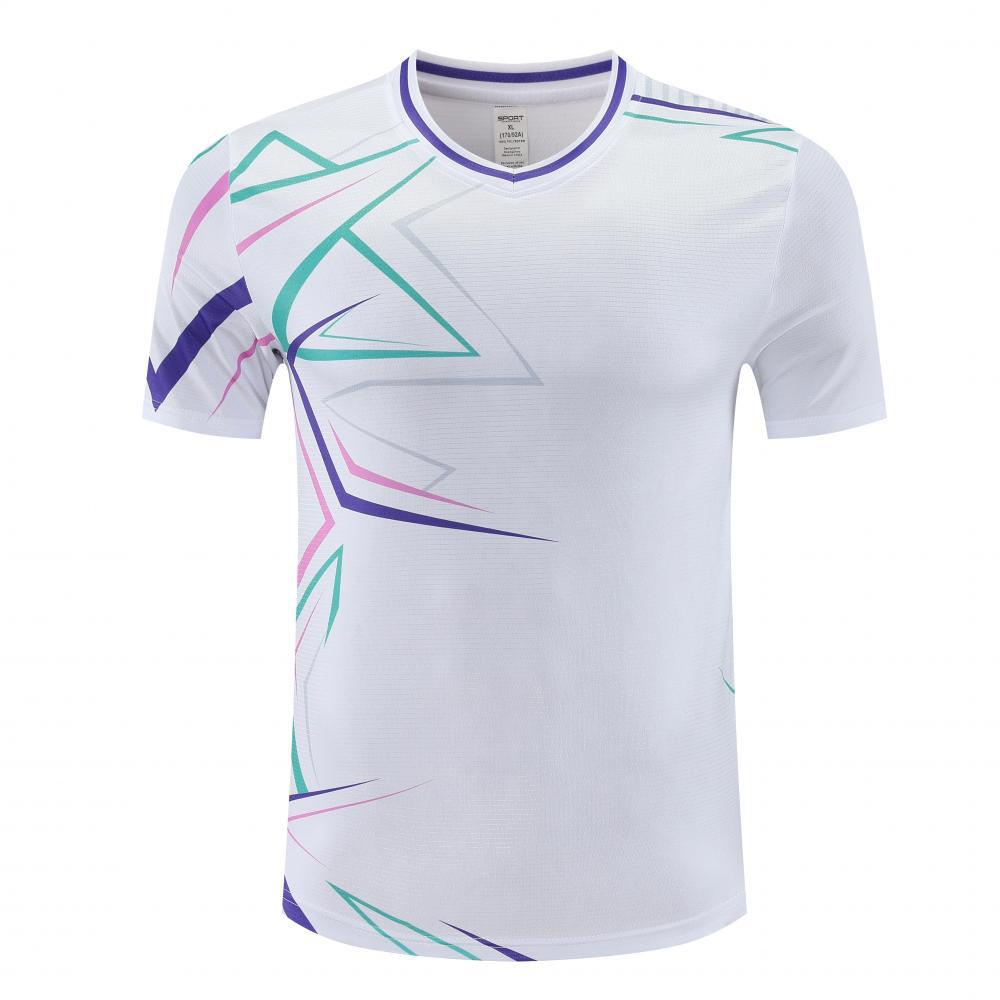 Nueva camiseta de bádminton de seda de hielo, ropa de tenis de mesa transpirable de secado rápido, impresión digital de alta calidad, camiseta de logotipo imprimible