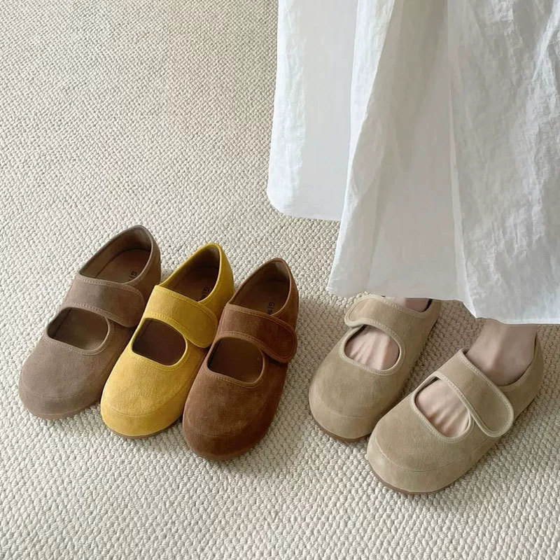 Ретро нежный уродливый милый легкий рот желтые одиночные ботинки бобовые ботинки женские 2025 новые дикие мягкие ботинки Мэри Джейн Бокен