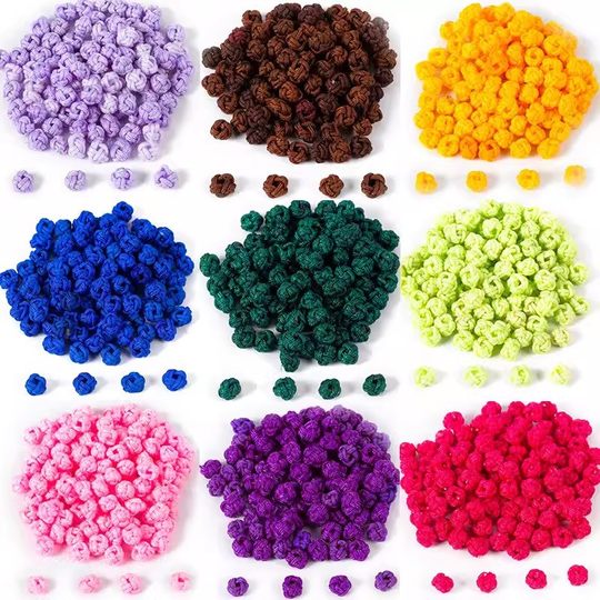 Wholesale big hole pineapple knot coil wire knot diy accessories handmade material pineapple buckle colorful pineapple knot coil