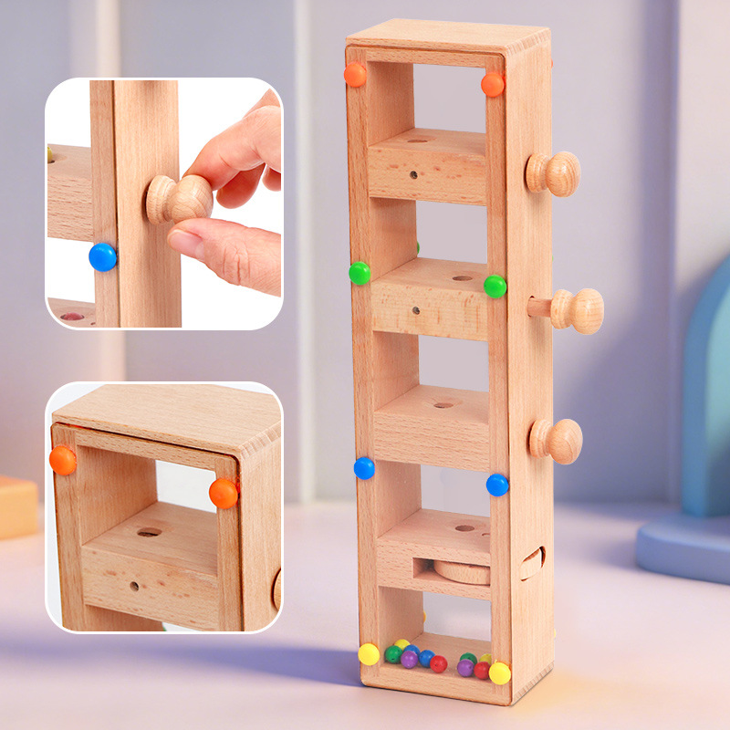 Bolas de madera rompecabezas juguetes infantiles educación temprana mano ojo coordinación entrenamiento infantil desarrollo intelectual juego de bloques de construcción