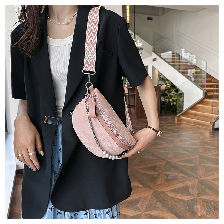 750g Weight Nylon Lining Material Zipper Closure Type Single Shoulder Strap Strap Type Crossbody Bag Bags Type Casual, Holiday Occasion Pu Leather Material Solid Color Pattern All Seasons Season Women's Gender Vintage Style, Streetwear Style Dumpling Shape Shape Medium Size Women's Vintage Style Streetwear Solid Color Pu Leather Waist Bags 4