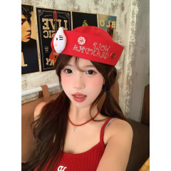かわいい KT 猫フリルベレー帽女性のための春と夏 y2k サブカルチャーセーラーハットミレニアムホットガールスタイルネイビーハット