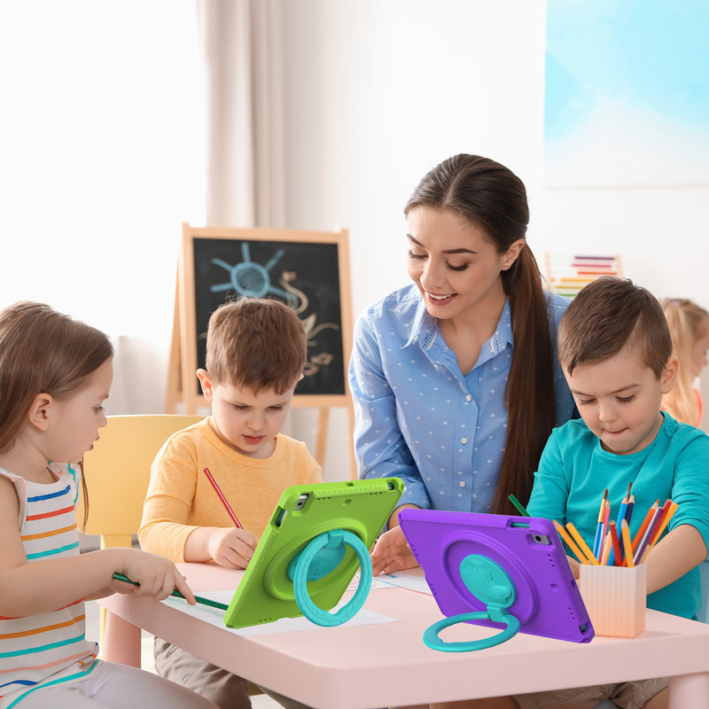 Simple children's tablet protective case suitable for iPad 5/6/7 9.7inch with protective film and portable computer bag Simple children's tablet protective case suitable for iPad 5/6/7 9.7inch with protective film and portable computer bag