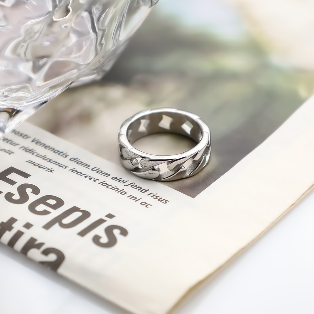 Cuban Chain Stainless Steel Ring