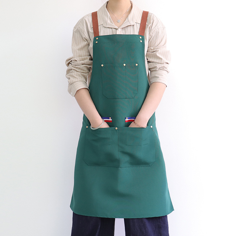 Transfronterizo Amazon restaurante herramientas correa delantal logotipo personalizado publicidad ropa de trabajo fábrica de delantal de cocina al por mayor