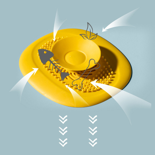 Kitchen sink filter, pool sewer hair filter, bathroom anti-blocking and deodorizing press suction cup floor drain cover