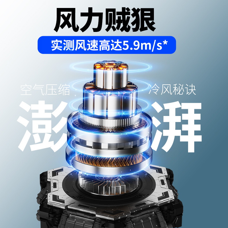 Explosive! 2023 New Model Neck Fan Quiet Portable Foldable Lazy Man Bladeless Outdoor Sports Turbo USB Small Fan