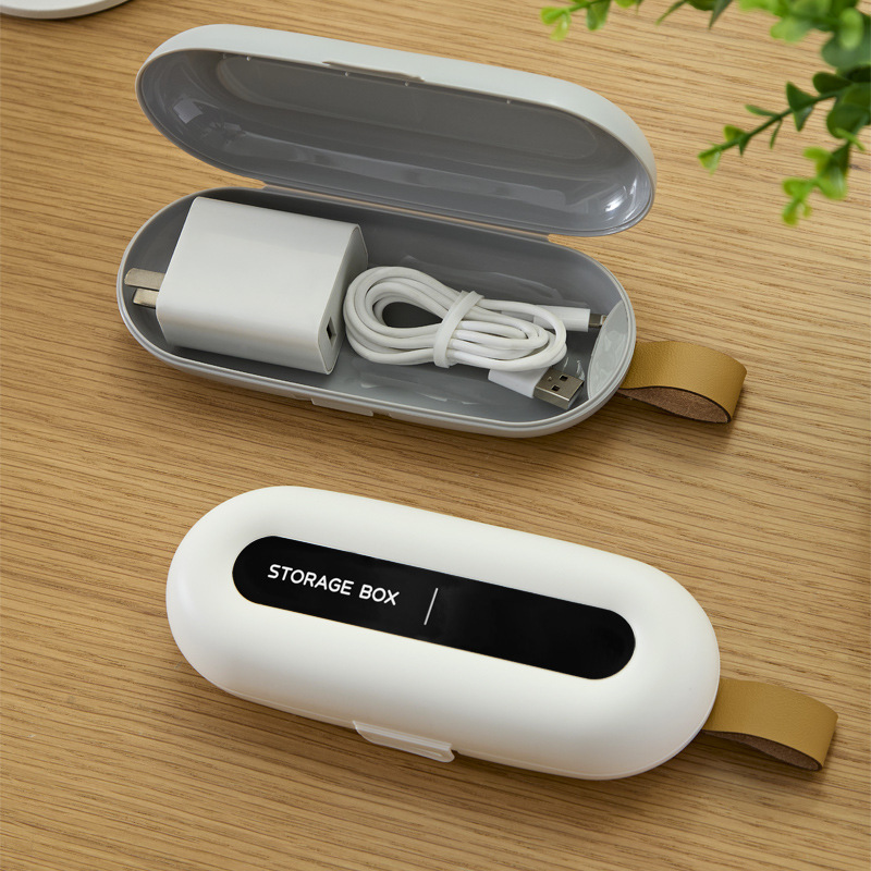 Japanese-style multi-function large-capacity data cable charger storage box portable glasses box dustproof and anti-pressure wholesale