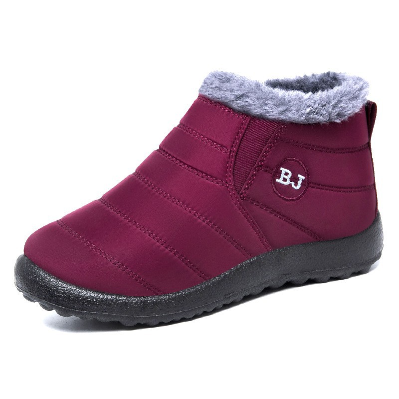 2024 Otoño e Invierno nuevos zapatos de mediana edad y ancianos hombres y mujeres de los mismos zapatos de algodón acolchado botas de invierno con forro de lana engrosada zapatos acolchados de algodón de los hombres