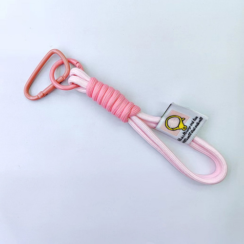 Nylon woven cloth color rope men's and women's keychain carabiner couple's keychain mobile phone pendant bag lanyard