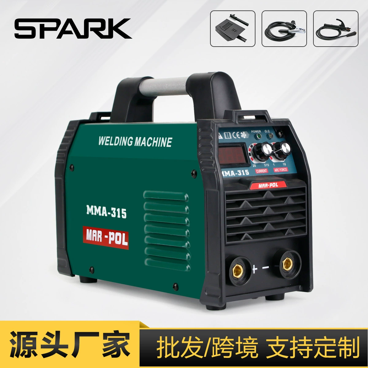 Трансграничный поисковый сварочный аппарат SPARK домашняя ручная сварка цельномедный однофазный сварочный аппарат 220V MMA-315 сварочный аппарат