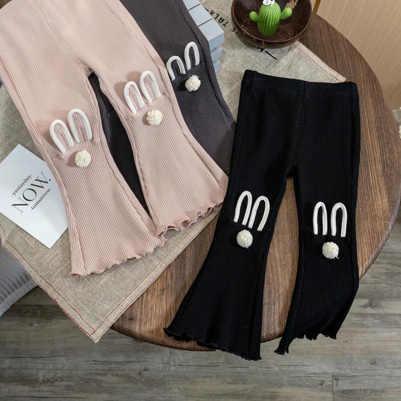 Leggings para niñas primavera nuevo estilo estilo occidental pantalones acampanados para niños todo-fósforo