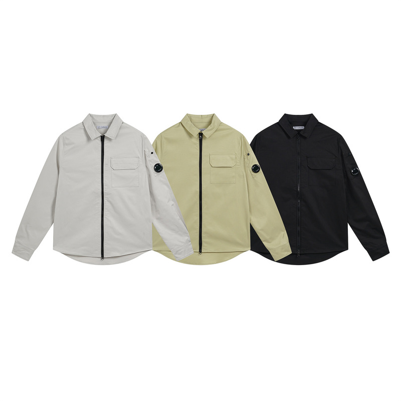 Cross-Border Cp Autumn and Winter New Company Trendyy Versatile Casual Fashion Style Zipper Sequin Style Shirt