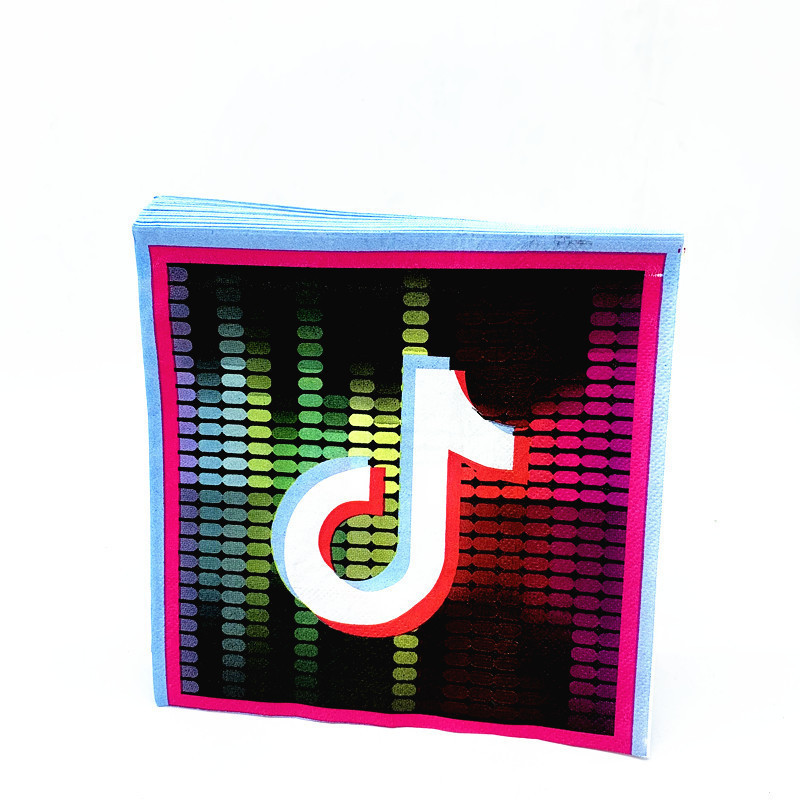 Colección de servilletas para fiestas de cumpleaños, suministros de disfraces para fiestas infantiles, 20 piezas de tela de papel impresa, decoración de fiesta con dibujos animados.