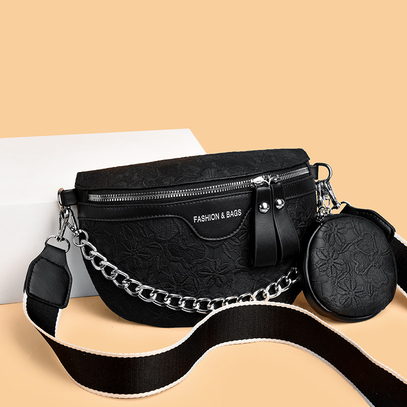 Trendy Chest Bag 2025 New Fashion Casual Crossbody Waist Bag Versatile Middle-Aged Shoulder Bag Mother-Daughter Bag Phone Bag