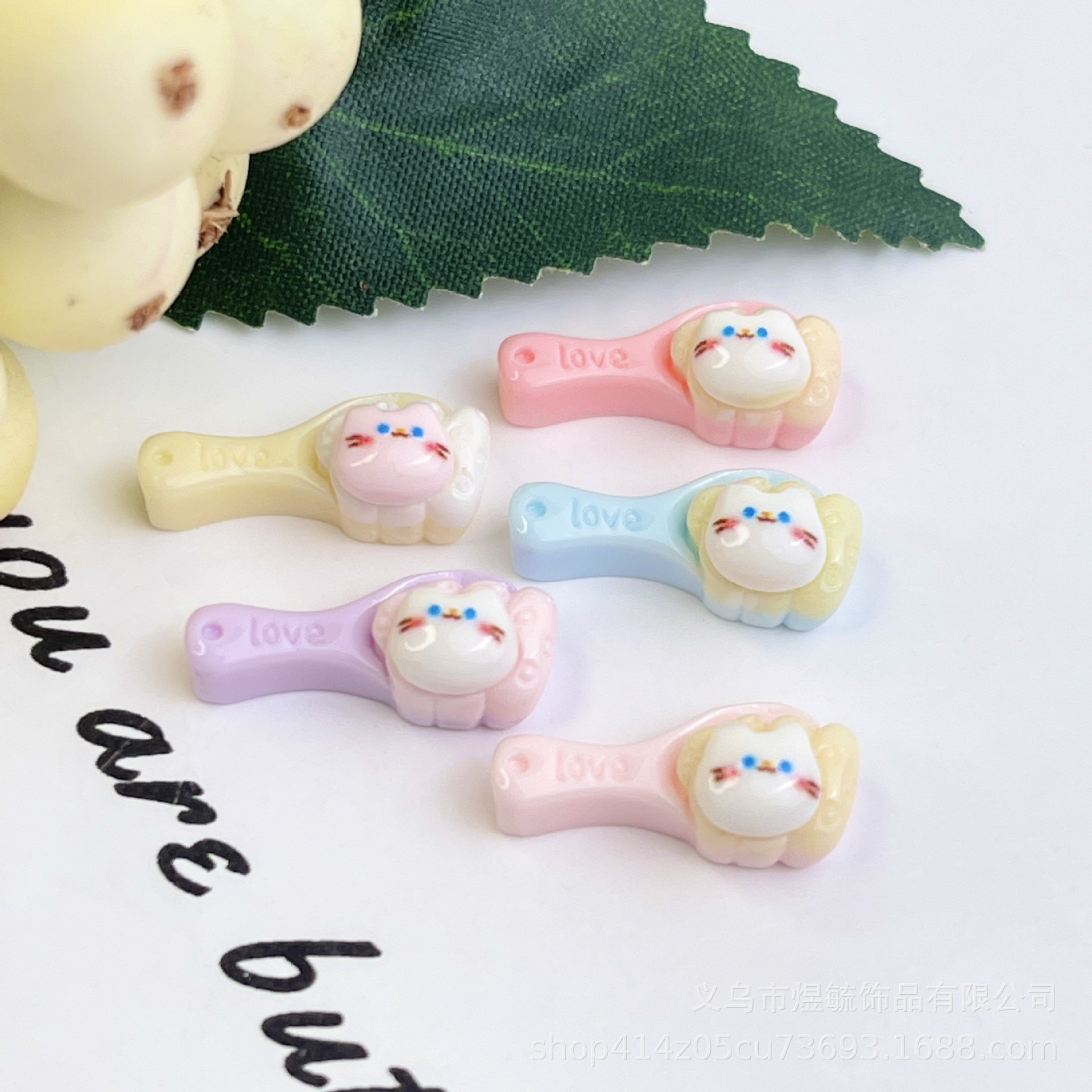 고품질 미니 고양이 머리 스푼 혼합 싱글