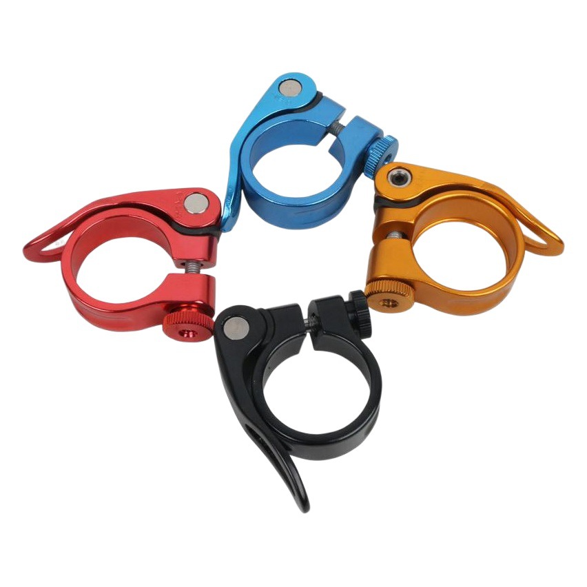 Bicycle quick-release seat pipe clamp 31.8 34.9 quick-release seat rod clamp aluminum alloy mountain bike beam cross-border