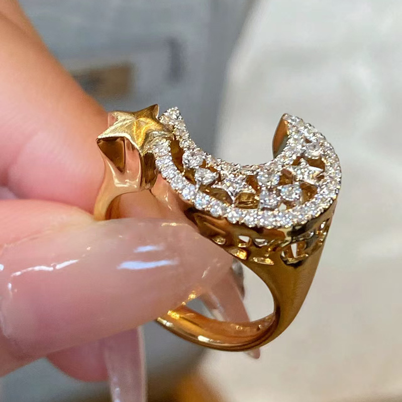 1 Piece Quantity Holiday, Daily Occasion Wholesale Jewelry Casual Star Copper Zircon Inlay Rings