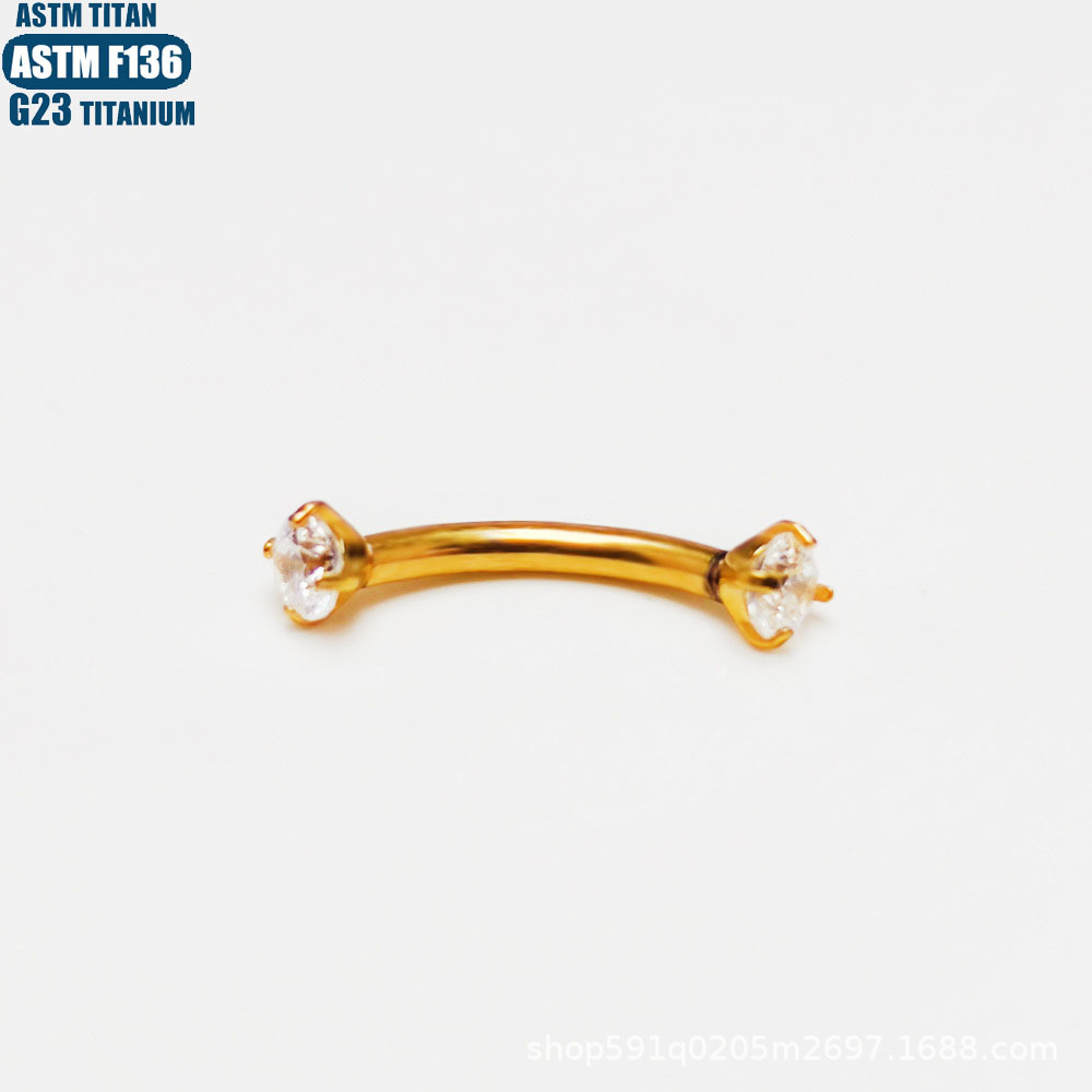 Pointed titanium steel lip stud product view