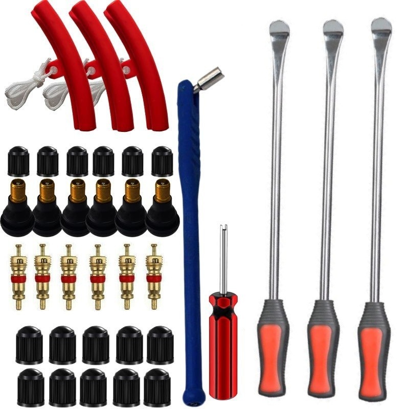 Extended Car Tire Pry Bar Flat Pry Plate Pry Rod Tire Removal Steel Ring Motorcycle Suitable Repair Tire Removal Tool